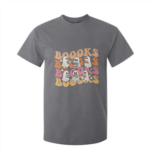 Bookish Ghost Halloween T Shirt For Kid Funny Book Lover And Spooky Squad TS12 Charcoal Print Your Wear