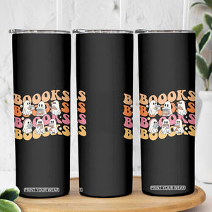 Bookish Ghost Halloween Skinny Tumbler Funny Book Lover And Spooky Squad TS12 Print Your Wear