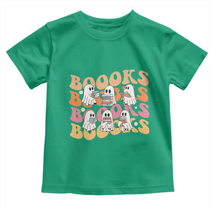 Bookish Ghost Halloween Toddler T Shirt Funny Book Lover And Spooky Squad TS12 Irish Green Print Your Wear