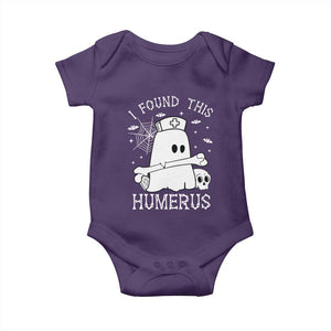 Cute Halloween Nurse I Found This Humerus Ghost Bone Pun Baby Onesie TS12 Purple Print Your Wear