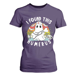 Halloween Ghost Nurse T Shirt For Women I Found This Humerus Bone Pun TS12 Purple Print Your Wear