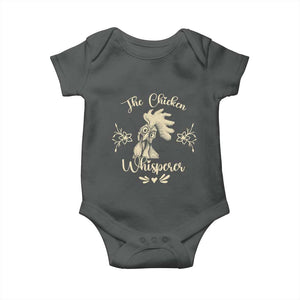 Funny Chicken Lover Gift Baby Onesie The Chicken Whisperer TS12 Dark Heather Print Your Wear