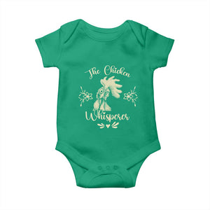 Funny Chicken Lover Gift Baby Onesie The Chicken Whisperer TS12 Irish Green Print Your Wear