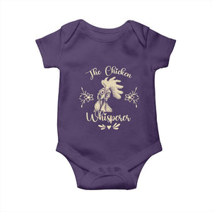 Funny Chicken Lover Gift Baby Onesie The Chicken Whisperer TS12 Purple Print Your Wear
