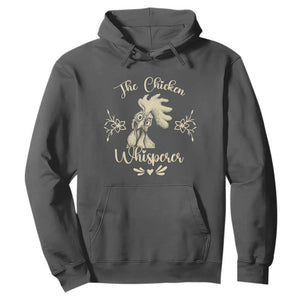 Funny Chicken Lover Gift Hoodie The Chicken Whisperer TS12 Dark Heather Print Your Wear