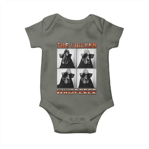 Funny Farm Animal Gift Baby Onesie The Chicken Whisperer TS12 Military Green Print Your Wear