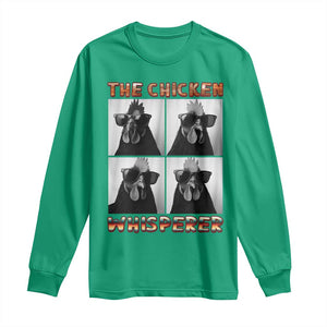 Funny Farm Animal Gift Long Sleeve Shirt The Chicken Whisperer TS12 Irish Green Print Your Wear