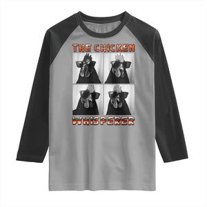 Funny Farm Animal Gift Raglan Shirt The Chicken Whisperer TS12 Sport Gray Black Print Your Wear