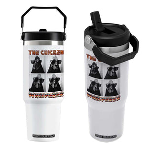 Funny Farm Animal Gift Flip Straw Tumbler The Chicken Whisperer TS12 One Size: 30 oz White Print Your Wear