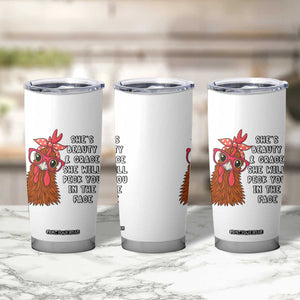 Funny Chicken Lover Gift Tumbler Cup She Is Beauty And Grace She Will Peck You In The Face TS12 Print Your Wear