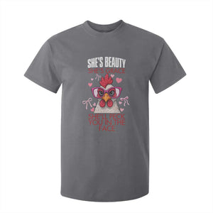 She Will Peck You In The Face T Shirt For Kid Funny Chicken Lover TS12 Charcoal Print Your Wear