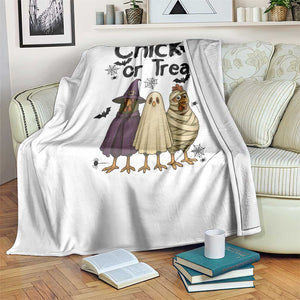 Funny Halloween Chicken Throw Blanket Chick Or Treat Spooky Gift TS12 Print Your Wear