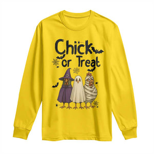 Funny Halloween Chicken Long Sleeve Shirt Chick Or Treat Spooky Gift TS12 Daisy Print Your Wear