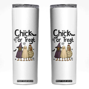 Funny Halloween Chicken Skinny Tumbler Chick Or Treat Spooky Gift TS12 White Print Your Wear