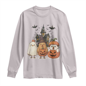 Halloween Chicken Cosplay Long Sleeve Shirt Funny Farm Life Gift TS12 Ice Gray Print Your Wear