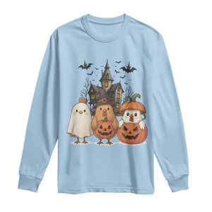 Halloween Chicken Cosplay Long Sleeve Shirt Funny Farm Life Gift TS12 Light Blue Print Your Wear