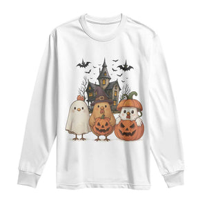 Halloween Chicken Cosplay Long Sleeve Shirt Funny Farm Life Gift TS12 White Print Your Wear