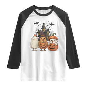 Halloween Chicken Cosplay Raglan Shirt Funny Farm Life Gift TS12 White Black Print Your Wear