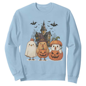 Halloween Chicken Cosplay Sweatshirt Funny Farm Life Gift TS12 Light Blue Print Your Wear
