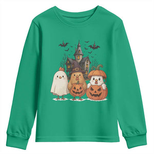Halloween Chicken Cosplay Youth Sweatshirt Funny Farm Life Gift TS12 Irish Green Print Your Wear