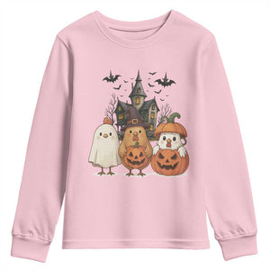 Halloween Chicken Cosplay Youth Sweatshirt Funny Farm Life Gift TS12 Light Pink Print Your Wear