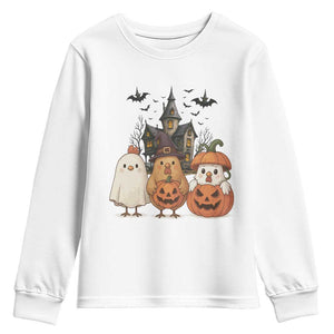 Halloween Chicken Cosplay Youth Sweatshirt Funny Farm Life Gift TS12 White Print Your Wear