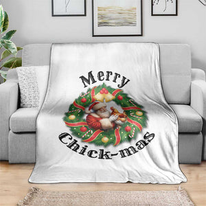 Funny Christmas Chicken Lovers Throw Blanket Merry Chickmas Santa Gift TS12 Print Your Wear