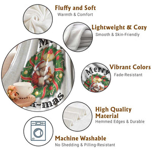 Funny Christmas Chicken Lovers Throw Blanket Merry Chickmas Santa Gift TS12 Print Your Wear