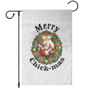 Funny Christmas Chicken Lovers Garden Flag Merry Chickmas Santa Gift TS12 White Print Your Wear