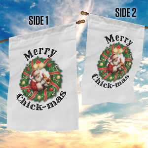 Funny Christmas Chicken Lovers Garden Flag Merry Chickmas Santa Gift TS12 Print Your Wear