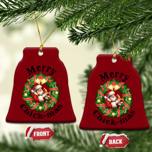 Funny Xmas Chicken Lovers Ceramic Ornament Merry Chickmas Santa Gift TS12 Print Your Wear