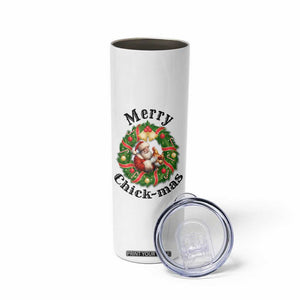 Funny Christmas Chicken Lovers Skinny Tumbler Merry Chickmas Santa Gift TS12 Print Your Wear