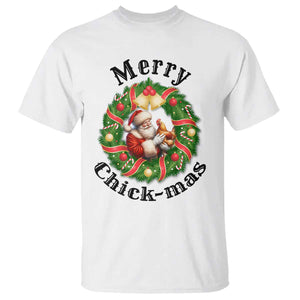 Funny Christmas Chicken Lovers T Shirt Merry Chickmas Santa Gift TS12 White Print Your Wear