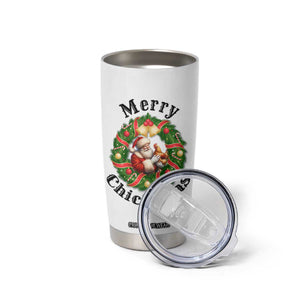 Funny Christmas Chicken Lovers Tumbler Cup Merry Chickmas Santa Gift TS12 Print Your Wear