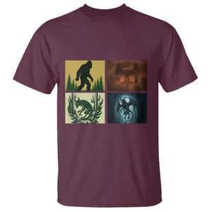 Mothman Bigfoot Chupacabra Jersey Devil T Shirt Cryptid Legends Gift TS12 Maroon Print Your Wear