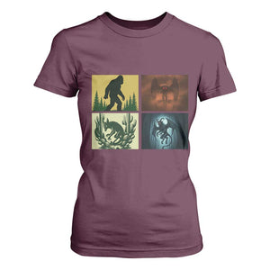 Mothman Bigfoot Chupacabra Jersey Devil T Shirt For Women Cryptid Legends Gift TS12 Maroon Print Your Wear