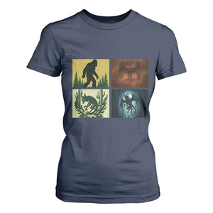 Mothman Bigfoot Chupacabra Jersey Devil T Shirt For Women Cryptid Legends Gift TS12 Navy Print Your Wear