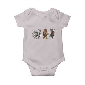 Christmas Cryptid Gift Baby Onesie Bigfoot Jersey Devil Mothman Santa TS12 Ice Gray Print Your Wear