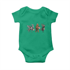 Christmas Cryptid Gift Baby Onesie Bigfoot Jersey Devil Mothman Santa TS12 Irish Green Print Your Wear