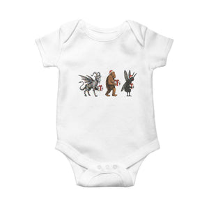 Christmas Cryptid Gift Baby Onesie Bigfoot Jersey Devil Mothman Santa TS12 White Print Your Wear