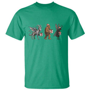 Christmas Cryptid Gift T Shirt Bigfoot Jersey Devil Mothman Santa TS12 Irish Green Print Your Wear