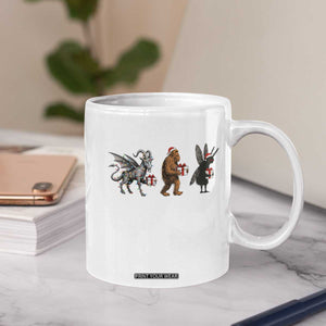 Christmas Cryptid Gift Coffee Mug Bigfoot Jersey Devil Mothman Santa TS12 Print Your Wear