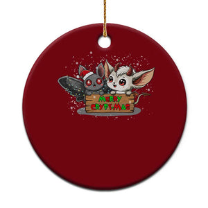 Mothman And Jersey Devil Ceramic Ornament Merry Cryptmas Funny Holiday Gift TS12 1pc Red Print Your Wear