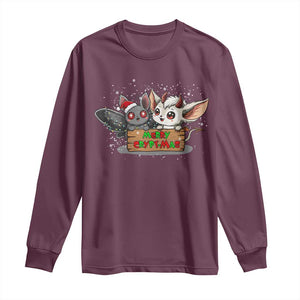 Mothman And Jersey Devil Long Sleeve Shirt Merry Cryptmas Funny Holiday Gift TS12 Maroon Print Your Wear