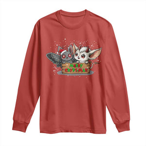 Mothman And Jersey Devil Long Sleeve Shirt Merry Cryptmas Funny Holiday Gift TS12 Red Print Your Wear