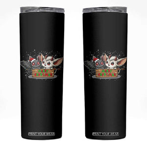 Mothman And Jersey Devil Skinny Tumbler Merry Cryptmas Funny Holiday Gift TS12 Black Print Your Wear