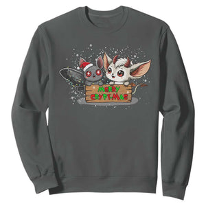 Mothman And Jersey Devil Sweatshirt Merry Cryptmas Funny Holiday Gift TS12 Dark Heather Print Your Wear