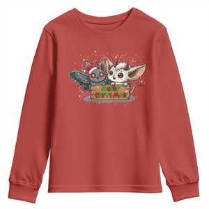 Mothman And Jersey Devil Youth Sweatshirt Merry Cryptmas Funny Holiday Gift TS12 Red Print Your Wear