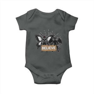 Mothman Jersey Devil Baby Onesie Believe Cryptid Folklore Gift TS12 Dark Heather Print Your Wear