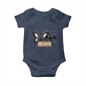 Mothman Jersey Devil Baby Onesie Believe Cryptid Folklore Gift TS12 Navy Print Your Wear